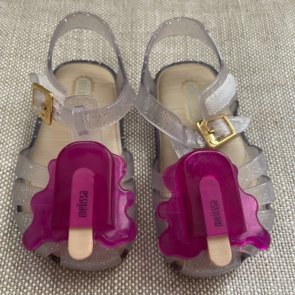 Mini Melissa sandals, size 6